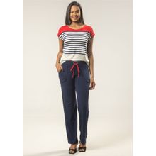 Calça Pau a Pique Básica Azul Marinho