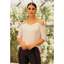 Blusa 3/4 Pau a Pique Básica Branco