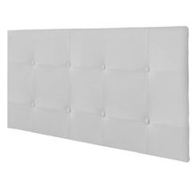 Painel Luna Para Cama Box Queen 160 cm Corino Branco - D'Rossi