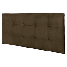 Painel Luna Para Cama Box King 193 cm Suede Marrom - D'Rossi