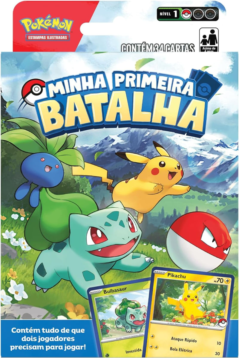 Cartas - Deck Pokemon - Minha Primeira Batalha - Pikachu e Bulbassaur ...