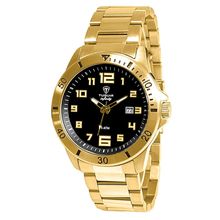 Relógio Tuguir Masculino Ref: 9166g Tgi37012 Casual Aço Dourado