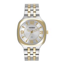 Relogio Mondaine Masculino Ref: 83508gpmvbe2 Retangular Bicolor