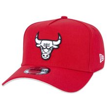 Boné New Era 9FORTY A-Frame 940 NBA Chicago Bulls Aba Curva Vermelho