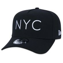 Boné New Era 9FORTY A-Frame NYC New York City 940 Permanente Aba Curva Preto