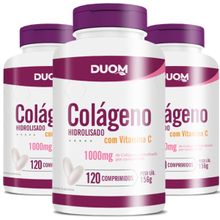 COMBO 3 COLÁGENO HIDROLISADO VITAMINA C 360 CPR TOTAL - DUOM