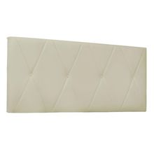 Cabeceira Painel Aquilla Para Cama Box Solteiro 90 cm Corino Bege - D'Rossi