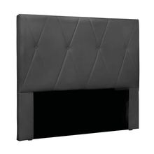 Cabeceira Cama Box Solteiro 90 cm Aquilla Veludo Preto S04 - D'Rossi