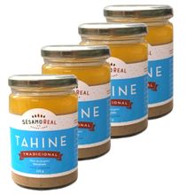 Tahine  Pasta de Gergelim Vegano Sésamo Real  320g   4 Potes