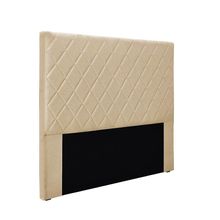 Cabeceira Cama Box Solteiro 90 cm Dubai Linho Dourado S04 - D'Rossi