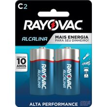 Pilha Alcalina Rayovac C 2 Unidades