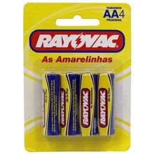 Pilha Rayovac Amarelinhas AA 4 Unidades