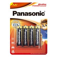 Pilha Alcalina Panasonic Power AA 4 Unidades