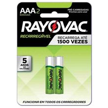 Pilha Recarregável Rayovac AAA 2 Unidades