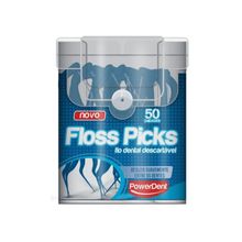 Fio Dental Powerdent Floss Picks Adulto 50un