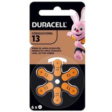 Pilha Auditiva Duracell N13 6 Unidades Pilha Auditiva 13 Duracell 6 Unidades