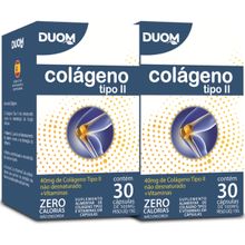 COMBO 2 COLÁGENO TIPO 2 COM VITAMINAS 30 CAPS CADA TOTAL 60 CAPS - DUOM