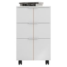 Gaveteiro 3 Gavetas Cubic Branco Fosco - Caemmun
