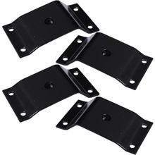 Kit 4 Chapinhas Chapa Inclinada 10º Fixação Pés Palito Rosca 5/16 Preto G59