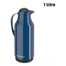 Garrafa Térmica Café Chá De Mesa 1 Litro Siena Azul - Unitermi