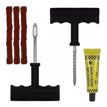 Kit Remendo Reparo Pneu Sem Câmara Macarrão Furo 6 Pçs