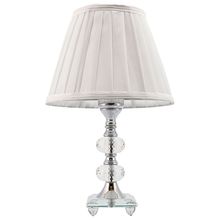 Abajur Cristal Vidro Mesa Decoração para Sala Quarto com Cúpula Drapeada 35cm Ref. 184
