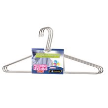 Cabide Tintureiro Cromado Organização Roupa Armario - Kit com 4 unidades