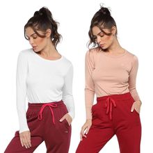 Kit 2 Blusas Rainha Casual Elastic Feminina
