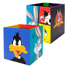 Kit Organizador De Mesa Looney Tunes C/ 2 Peças G DAC