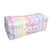 Estojo Escolar Enjoy Grande Em PVC Cristal DAC