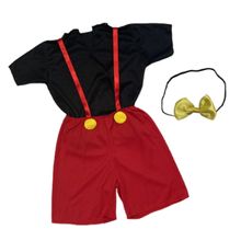 Fantasia Infantil Ratinho Mickey Com Gravatinha- 2 A 8 Anos