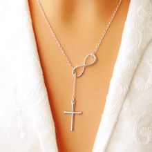 Colar com Pigente Cruz Metal Simples