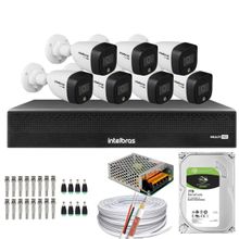 Kit 7 Câmeras Intelbras Cftv 1080p 1220 Full Color Colorida Noite C/HD 1TB