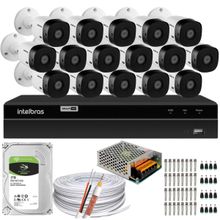 Kit Cftv Monitoramento 16 Cameras Intelbras Mhdx 1216 1 Tera
