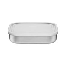 Pote Quadrado Aço Inox 0,80L Com Tp.