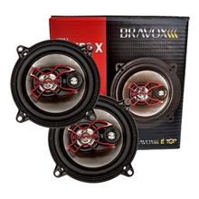 Par de Alto Falantes 5" Bravox Triaxial B3X50X - 100 Watts RMS