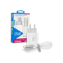 Kit Carregador I2GO 20W+Cabo C Lightning Branco