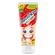 Gel Dental Infantil Malvatrikids Extrato Natural Sabor Morango 70g