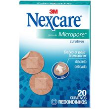 Curativo Nexcare Micropore Redondos 20 Unidades