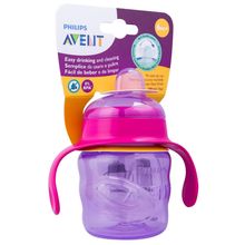 Copo Philips Avent Easy Sip com Alças Bico de Silicone Rosa 200ml Copo Philips Avent Easy Sip com Al?as Bico de Silicone Rosa 200ml