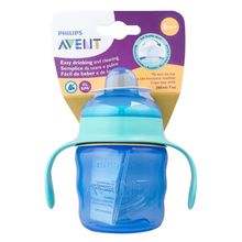 Copo Philips Avent Easy Sip com Alças Bico de Silicone Azul 200ml Copo Philips Avent Easy Sip com Al?as Bico de Silicone Azul 200ml