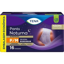 Roupa Íntima Descartável Tena Pants Noturna P/M 16 Unidades