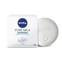 NIVEA Sabonete em Barra Pure Milk Fresh 90g Sabonete Nivea Pure Milk Beauty Elixir Fresh