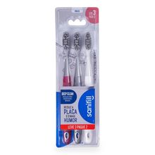 Escova de Dente Sanifill Deep Clean Macia 3 Unidades Escova de Dente Sanifill Tendency Macia 3 Unidades