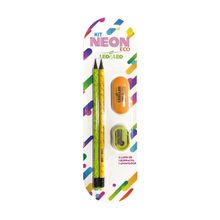 Lápis Hb Resina Neon Eco 2 Unidades+Apontador+Borracha L?pis Hb Resina Neon Eco 2 Unidades+Apontador+Borracha 72150