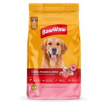 Ração Baw Waw Cão Adulto Carne Arroz e Frango 5KG