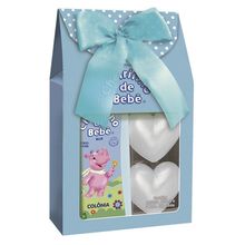 Kit Colônia Infantil Cheirinho de Bebê Blue 210m + Sabonete Coração 2 Unidades