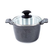 Caldeirão Preto Craqueado Alça Alumínio Diamantado TV 16cm