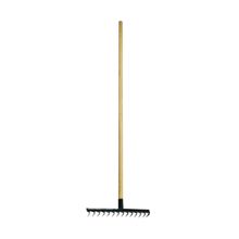 Ancinho 16 Dentes Aço Carbono Cabo Madeira Pra Limpeza 125cm