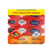 Toalhas Umedecidas Kind Baby - Kit com 200 unidades Toalha Umedecida Kind Baby 200 Unidades Leve + Por -